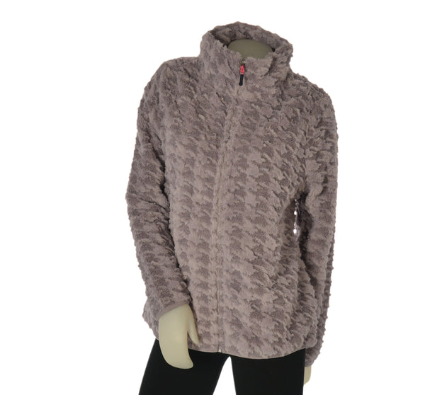 PILE DONNA CUORE A CUORE FULL ZIP TASCHE LAVORAZIONE PIED DE COQUE ART. PD0247
