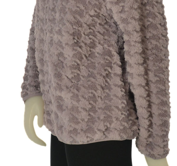 PILE DONNA CUORE A CUORE FULL ZIP TASCHE LAVORAZIONE PIED DE COQUE ART. PD0247