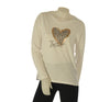 MAGLIA DONNA LOSAN MANICA LUNAGA STAMPA GIROCOLLO COTONE ART. LWMAP0105 25040