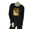 MAGLIA DONNA LOSAN MANICA LUNAGA STAMPA GIROCOLLO COTONE ART. LWMAP0105 25040