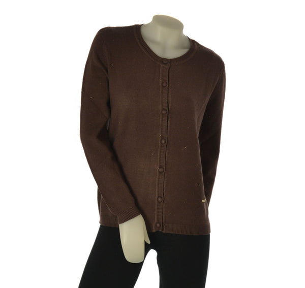 CARDIGAN DONNA COVERI MICROPAILLETTES GIROCOLLO ART. DC1218