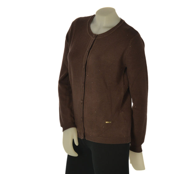 CARDIGAN DONNA COVERI MICROPAILLETTES GIROCOLLO ART. DC1218