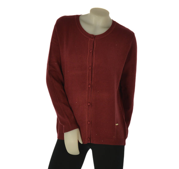 CARDIGAN DONNA COVERI MICROPAILLETTES GIROCOLLO ART. DC1218