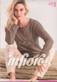 PIGIAMA DONNA TERMO COTONE SERAFINO BOTTONI ANIMALI AURTUNNO MARCA INFIORE ART. HVR652827