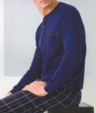 PIGIAMA UOMO RAGAZZO TERMO COTONE SERAFINO SCOZZESE QUADRI MARCA ENRICO COVERI ART. EP2188