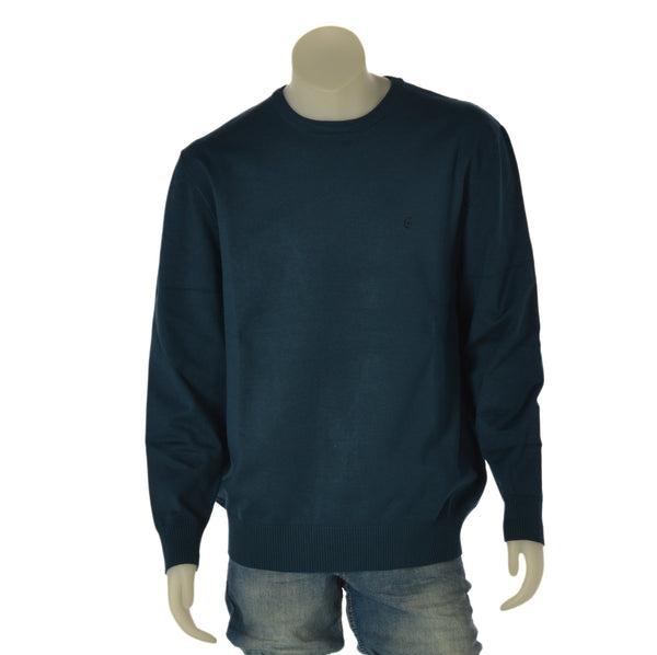 MAGLIONE UOMO COVERI TAGLIE OVER GIROCOLLO BASICO LOGO ART. OTR1765