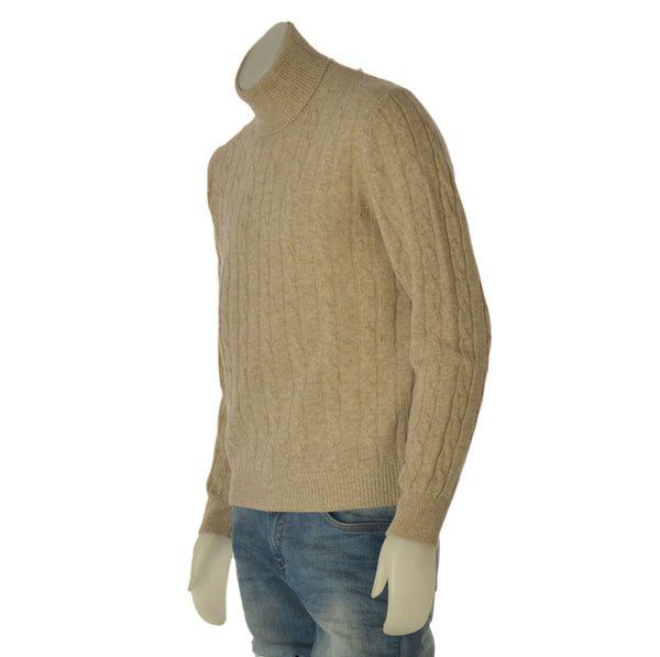 MAGLIONE UOMO ENRICO COVERI DOLCEVITA TRECCE LANA ART. EC136
