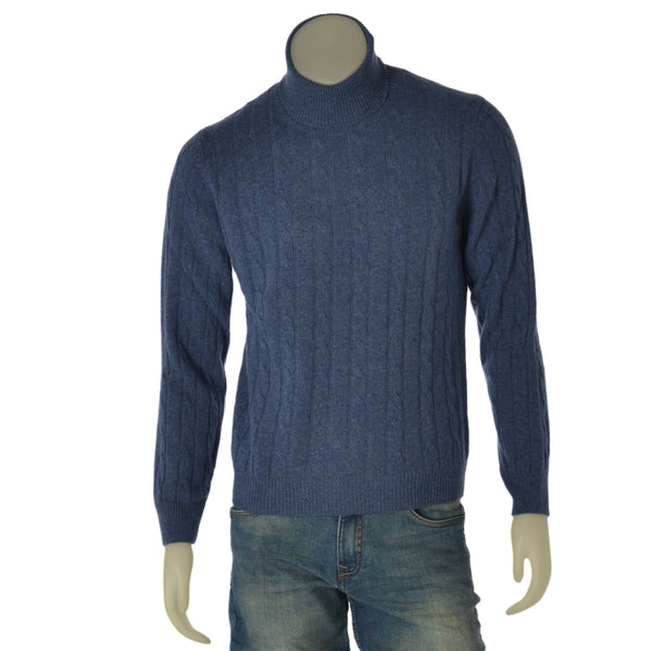 MAGLIONE UOMO ENRICO COVERI DOLCEVITA TRECCE LANA ART. EC136