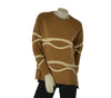 MAGLIONE DONNA TENEREZZA GIROCOLLO RIGHE LUREX  SPACCHI ART. 21326