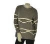 MAGLIONE DONNA TENEREZZA GIROCOLLO RIGHE LUREX  SPACCHI ART. 21326