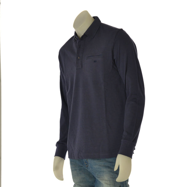 POLO UOMO IL GRANCHIO MANICA LUNGA PIQUET POLSINI TASCHINO ART. 53MGR115