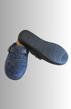 CIABATTE INBLU  CON FIBBIA REGOLABILE IN LANA COTTA IMPUNTURATA CONFORTEVOLE CALDA ART CF000050
