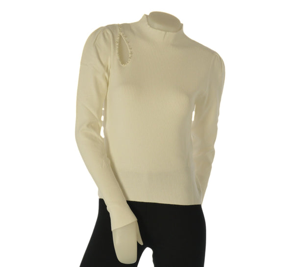 MAGLIA DONNA GRIFFAI LUPETTO COSTE PERLE ART. 5626