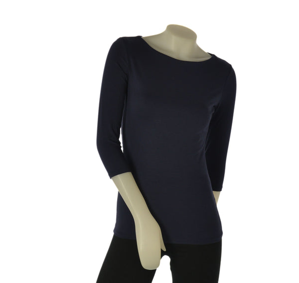 MAGLIA DONNA MYASTREET SCOLLO A BARCA VISCOSA ELASTICIZZATA ART. BM24280-90