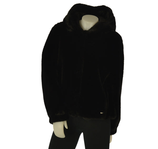 GIUBBETTO DONNA RIVA FASHION ECO PELLICCIA CAPPUCCIO ART. G360003A