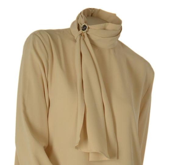 BLUSA DONNA MYASTREET MANICA LUNGA COLLO ALTO CON MOTIVO SPILLA ART. PKA0235-90