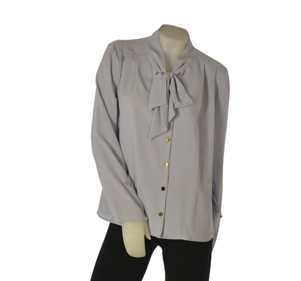 CAMICIA DONNA MYASTREET MANICA LUNGA FIOCCO BOTTONI ART. ESC156-90