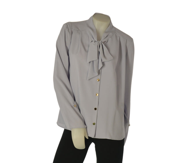 CAMICIA DONNA MYASTREET MANICA LUNGA FIOCCO BOTTONI ART. ESC156-90