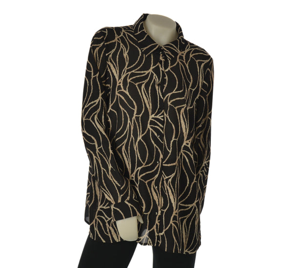 CAMICIA DONNA ELISA CASTELLI TAGLIE OVER FANTASIA MANICA LUNGA ART. 1513