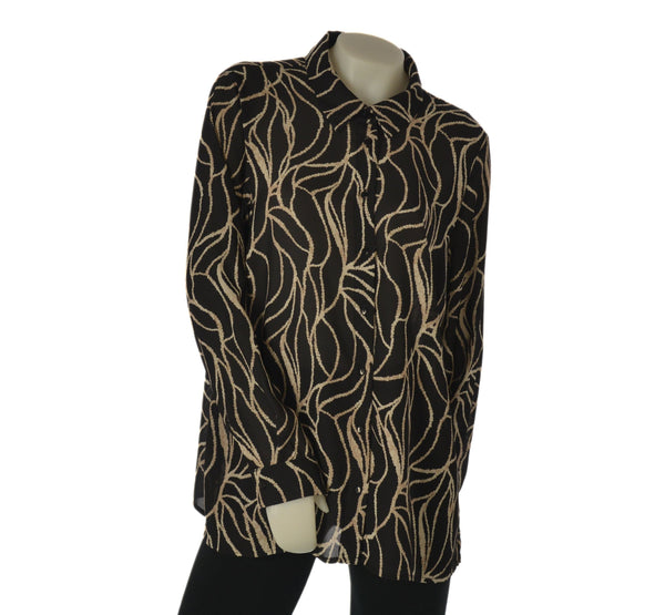 CAMICIA DONNA ELISA CASTELLI TAGLIE OVER FANTASIA MANICA LUNGA ART. 1513