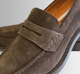 SCARPE UOMO NERO GIARDINI B.A.G.IN CAMOSCIO MOCASSINOMORBIDO PLANTARE ART 1400341U