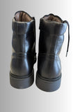 SCARPA UOMO NERO GIARDINI B.A.G.PELLE LISCIA ZIP LATERALELACCI STIVALETTO ART 15010202