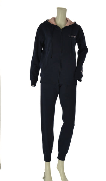 TUTA DONNA LONSDALE FELPATA FULL ZIP CAPPUCCIO TASCHE ART. 25264
