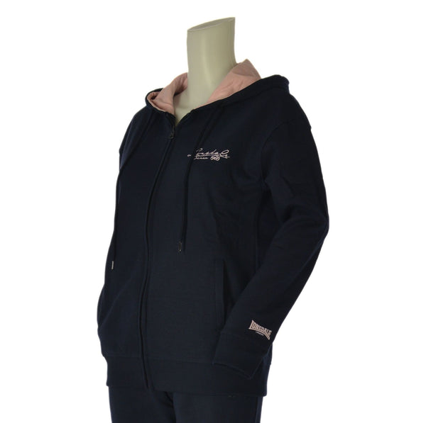 TUTA DONNA LONSDALE FELPATA FULL ZIP CAPPUCCIO TASCHE ART. 25264