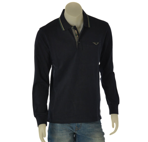 POLO UOMO IL GRANCHIO MANICA LUNGA CALDO COTONE TASCHINO ART. 53MGR112