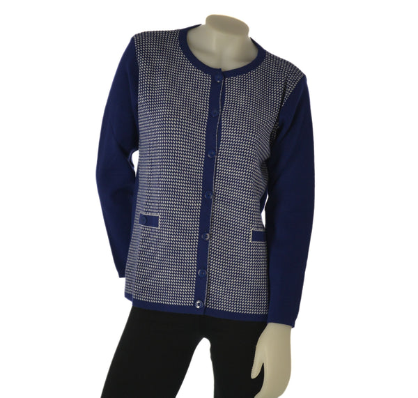 CARDIGAN DONNA ANNALISA BINETTI GIROCOLLO BOTTONI FANTASIA ART. 2511