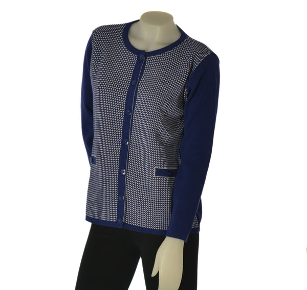 CARDIGAN DONNA ANNALISA BINETTI GIROCOLLO BOTTONI FANTASIA ART. 2511