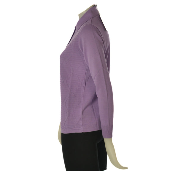 MAGLIONE DONNA ANNALISA BINETTI POLO LAVORATA MISTO LANA ART. 2519