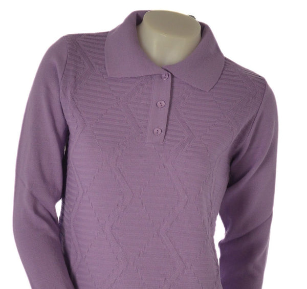 MAGLIONE DONNA ANNALISA BINETTI POLO LAVORATA MISTO LANA ART. 2519
