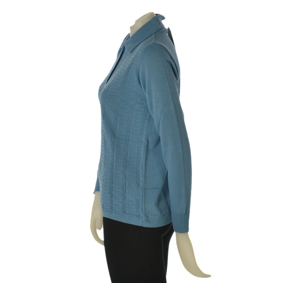 MAGLIONE DONNA ANNALISA BINETTI POLO BOTTONI LAVORATA MISTO LANA ART. 2517