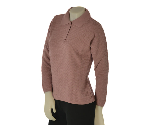 MAGLIONE DONNA ANNALISA BINETTI POLO BOTTONI LAVORATA MISTO LANA ART. 2516