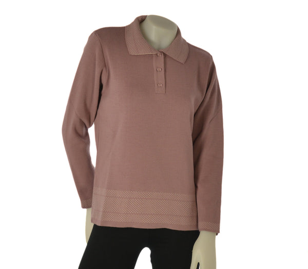 MAGLIONE DONNA ANNALISA BINETTI POLO BOTTONI MSTO LANA ART. 2294