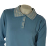 MAGLIONE DONNA ANNALISA BINETTI POLO BOTTONI LAVORATA  MISTO LANA ART. 2510