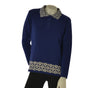 MAGLIONE DONNA ANNALISA BINETTI POLO BOTTONI LAVORATA MISTO LANA ART.2502