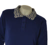 MAGLIONE DONNA ANNALISA BINETTI POLO BOTTONI LAVORATA MISTO LANA ART.2502