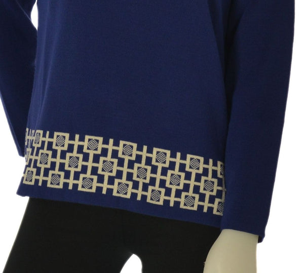 MAGLIONE DONNA ANNALISA BINETTI POLO BOTTONI LAVORATA MISTO LANA ART.2502