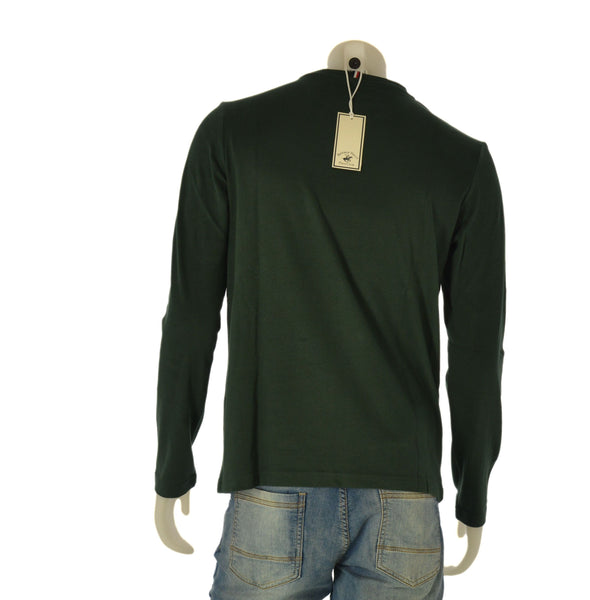 MAGLIA UOMO BEVERLY HILLS POLO CLUB MANICA LUNGA CALDO COTONE GIROCOLLO LOGO ART. TS411145