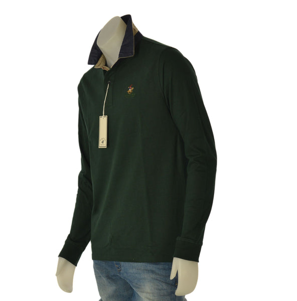 POLO UOMO BEVERLY HILLS POLO CLUB MANICA LUNGA CALDO COTONE LOGO ART. P427090