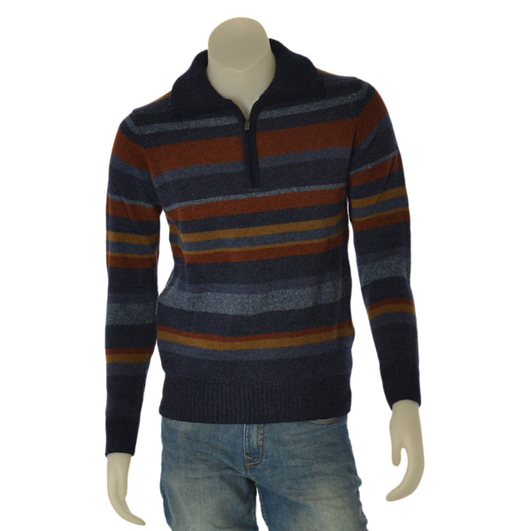 MAGLIONE UOMO RE DEL MARE CAMIONISTA ZIP RIGATO ART. 225723