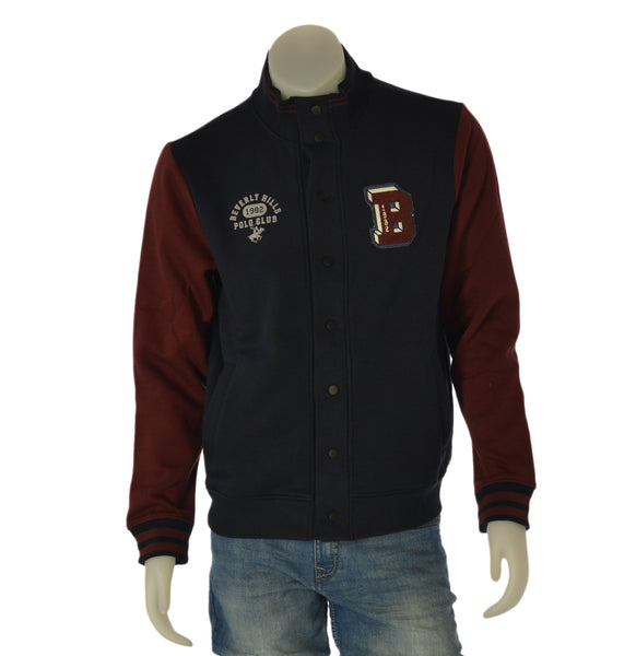 FELPA UOMO BEVERLY HILLS POLO CLUB FELPATA COLLEGE BOTTONI TASCHE ART. F447172
