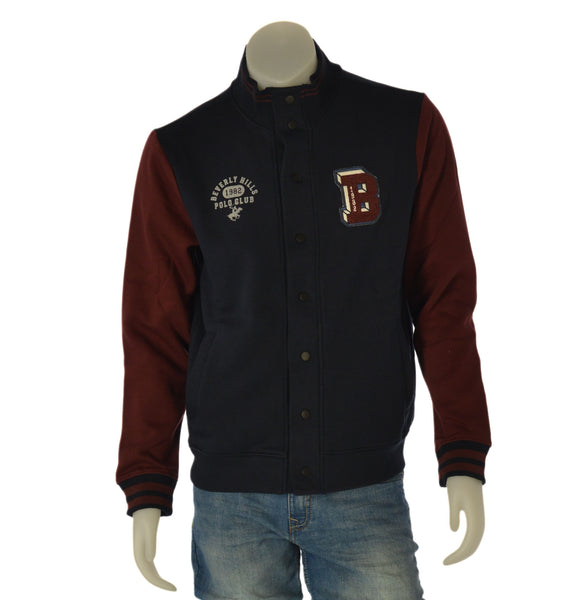 FELPA UOMO BEVERLY HILLS POLO CLUB FELPATA COLLEGE BOTTONI TASCHE ART. F447172