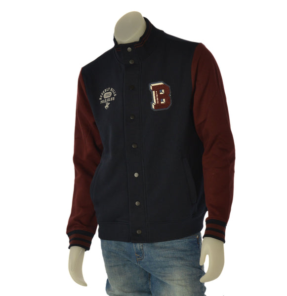FELPA UOMO BEVERLY HILLS POLO CLUB FELPATA COLLEGE BOTTONI TASCHE ART. F447172