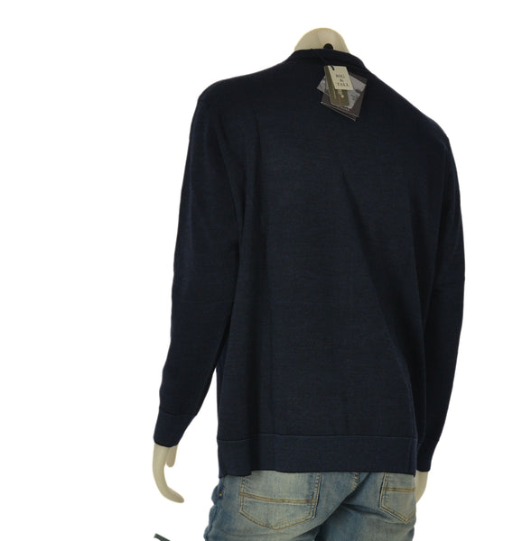 MAGLIONE UOMO RE DEL MARE TAGLIE OVER POLO TASCHINO MELANGE ROMBI ART. 225275X