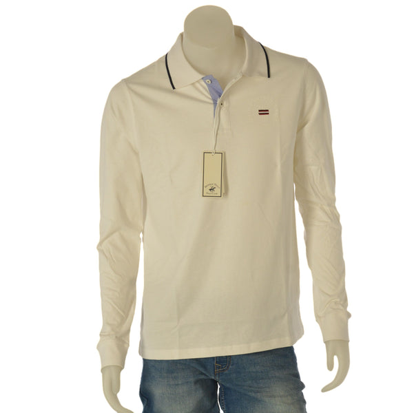POLO UOMO BEVERLY HILLS POLO CLUB MANICA LUNGA POLSINI CALDO COTONE ART. P427094