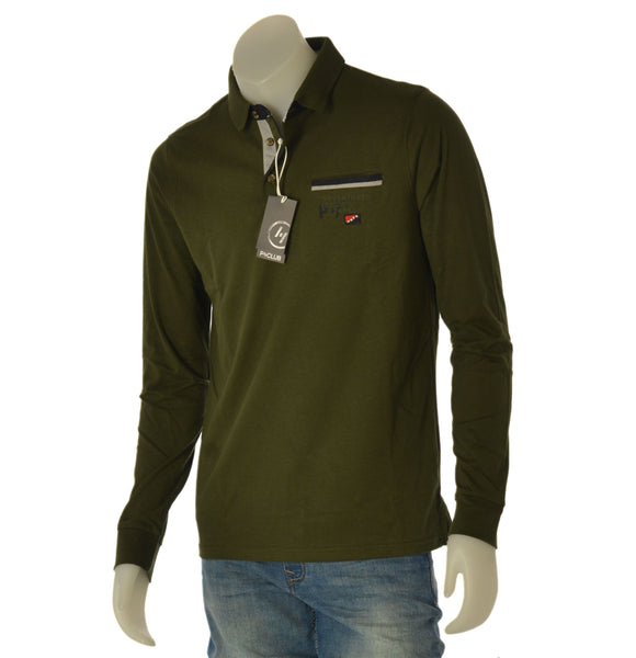 POLO UOMO P.CLUB MANICA LUNGA CALDO COTONE TASCHINO ART. P227064