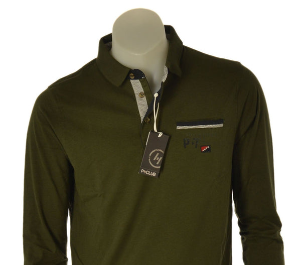 POLO UOMO P.CLUB MANICA LUNGA CALDO COTONE TASCHINO ART. P227064